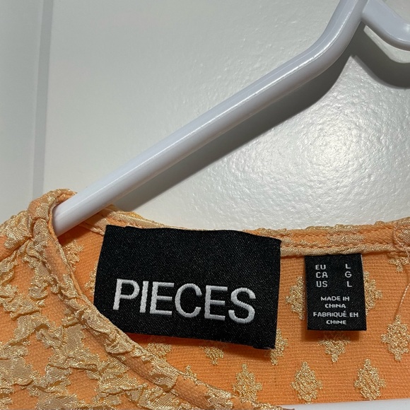 Pieces Orange Baby Doll Dress - Picture 2 of 4
